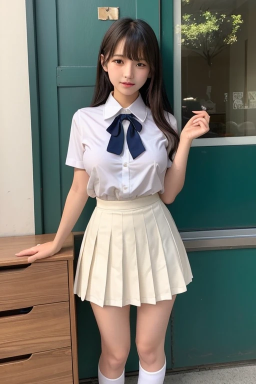 Cute Girls､high school girl､Idol､uniform､mini skirt､See-through､Fluttering in the wind