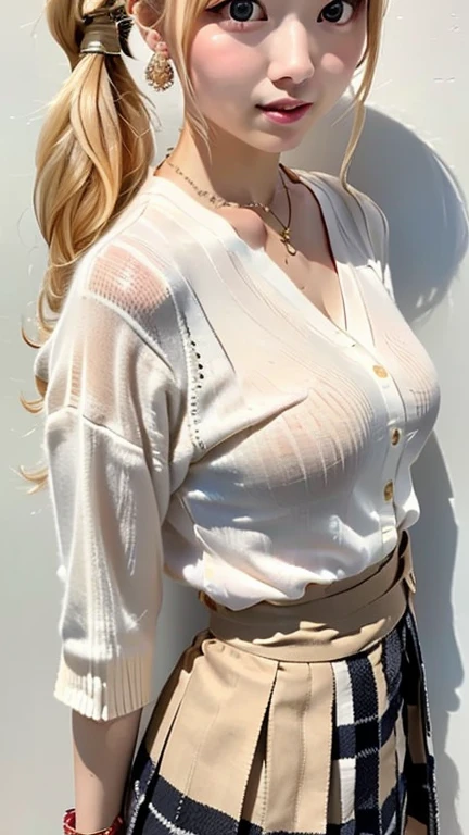 ((((white skinny jeans:1.2)))), (Best Quality,high resolution,bokeh:1.2),woman,Pronounced wrinkles,platinum blonde hair,((very short frizzy Blunt Textured bob haircut)),Detailed eyes and face,((yellow blouse)),(standing:1.0),(big smile), Posing, standing in an office,((black high heel pumps)), ((show heels)), jeans are wrinkled from wetness, peeing, wetting self, shins of jeans soaked with pee, ((jeans are dark yellow where they are soaked with pee))
