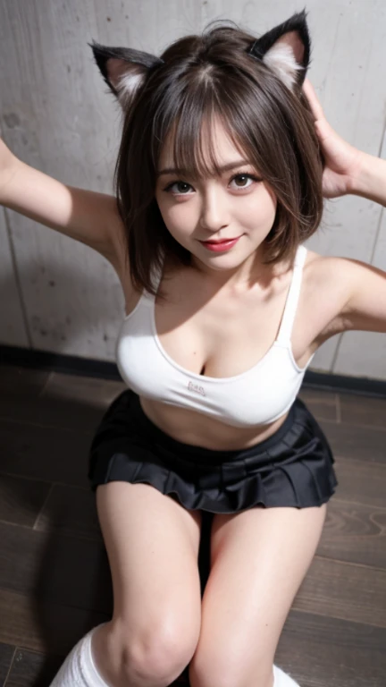 (highest quality、realism、8k、32k、masterpiece、masterpiece:1.2、highest quality:1.2、Super detailed:1.2、Ultra-high resolution:1.2、Super detailed、Photorealistic photography、Very delicate and elaborate skin、High resolution 16k on human skin、Enough detail to identify pores、Natural skin brightness adjustment、Reproduce very delicate and realistic lips、Very delicate and realistic human eyes)Lower your hands、Stand in place、Give someone a short hairstyle、Looking at the audience、 Angle from directly above, full waist up pose , upper knees pose ,(Approaching a ladylike beauty in a dimly lit shower room)、Face mouth open(Popular Korean Fashion Styles、White underwear open)、adults movies actress ,beautiful、cute、Shy、sex appeal、Unfair、Pervert、Cross-eyed、esotropia:1.3、Symptoms of paranoia、(Captivating body、Mole under the eye) Highly detailed whitening skin、double eyelid、Tie your hair back、Short hair styled in loose waves、Hair ties)glamorous、Quirky details、Shallow depth of field、Contrasting、Professional Model、Mouth half open、Double teeth