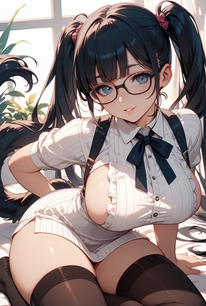 16K Ultra High Definition
Super detailed
Masterpiece Full Color
Shiny detailed hair
Beautiful human woman with long gray hair
Super big breasts beautiful breasts、Sleeping on the floor、Super big ass facing the camera、The floor is large、The floor is strewn with books、
Sexy little underwear with black and white cow print
Cow ears and cow small horns
Shiny skin
Red cheeks
Moist eyes and embarrassed expression
Wearing glasses
tongue、Seduce with a bewitching smile
The background is the library