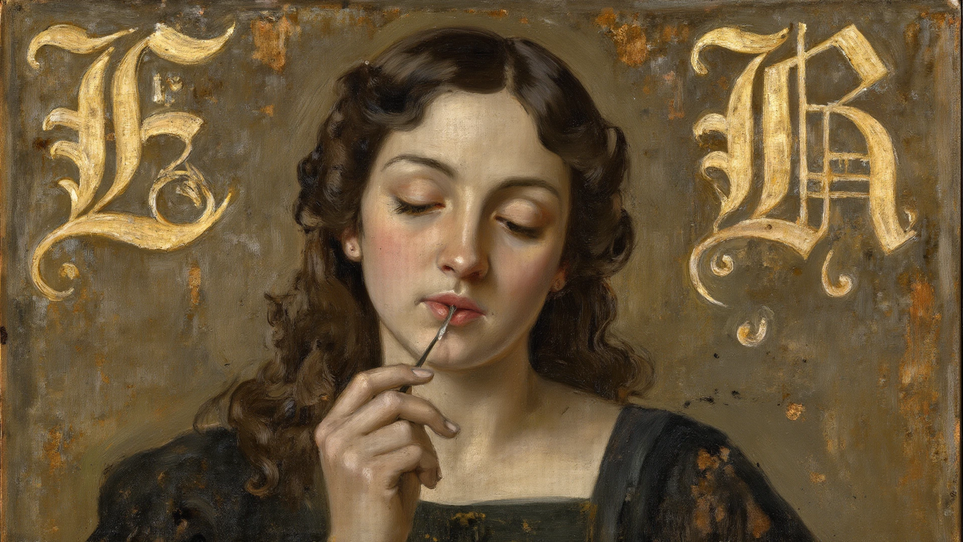 Baroque aesthetics, a girl, with glasses, smoking a cig