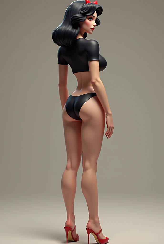 Gal Gadot Beautiful famous actress wearing a tight bikini from the back, full body, photorealism