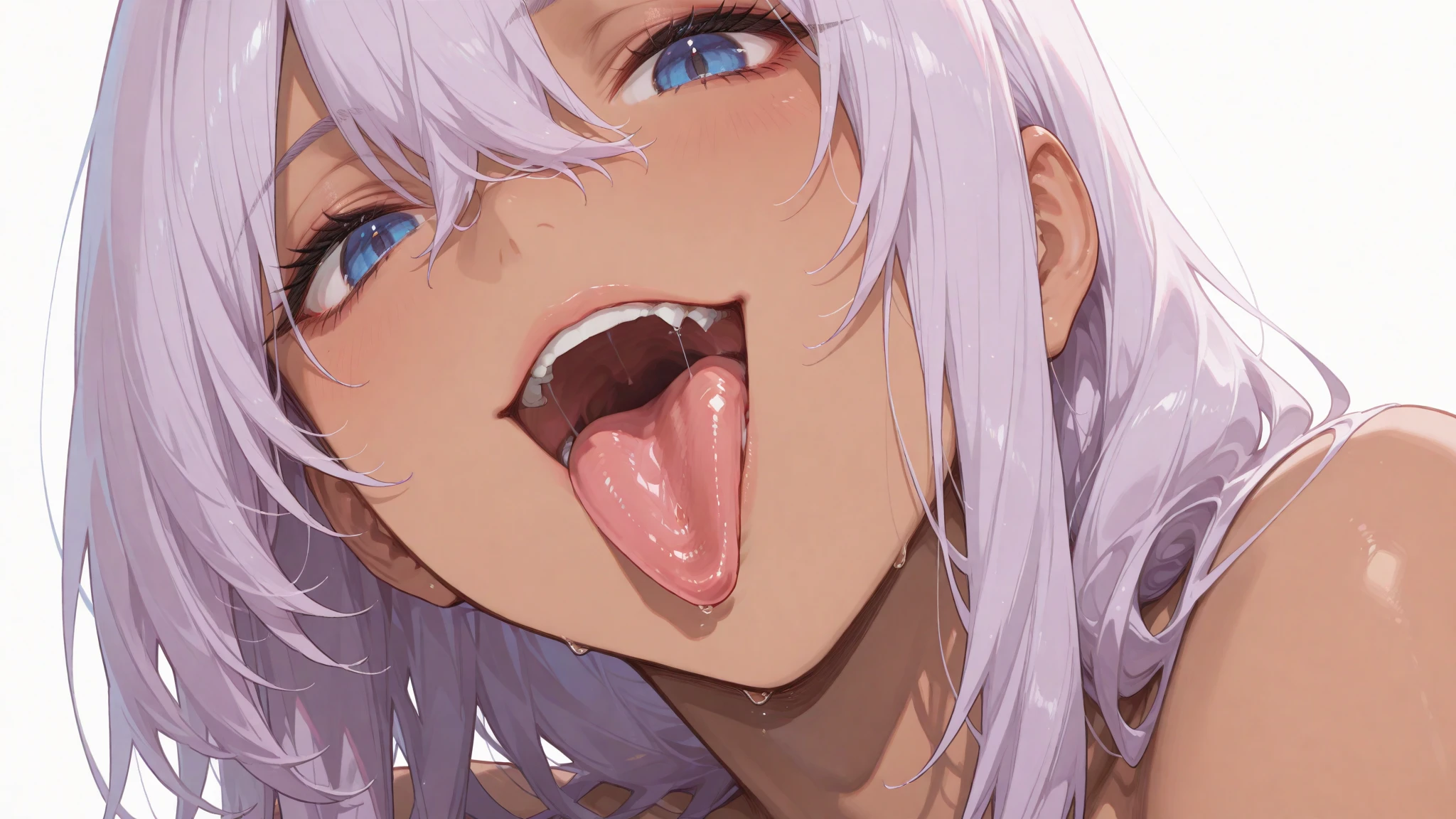 score_9, score_8_up, score_7_up, blow job, source_anime, sex, small penis, cum penis, cum shot in penis, nude, naked, , 1 boy, 1 girl, blowjob, Concept - better cheek pinching and mouth pull, Nanakusa Nazuna - Yofukashi no uta