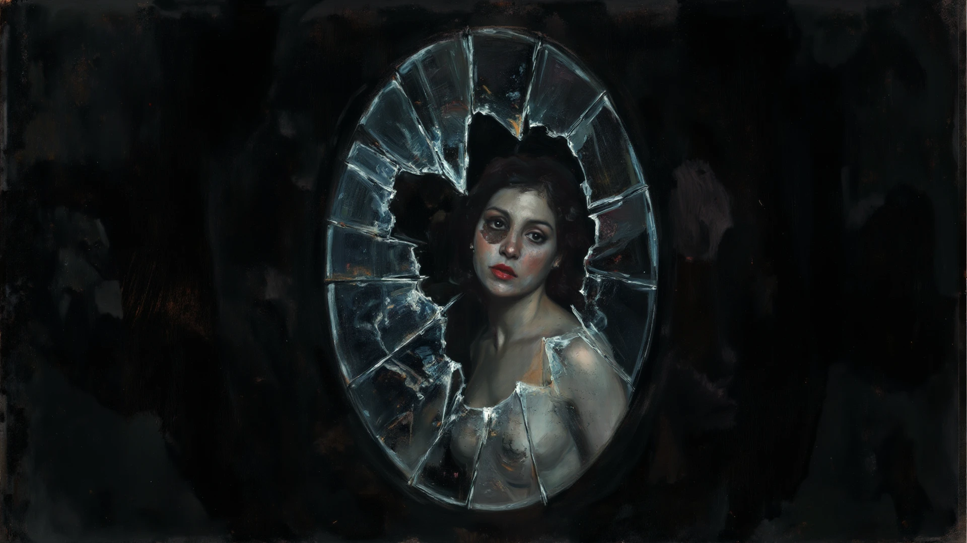 James Gurney, Surrealist art , dream-like, mysterious, Provocative, symbolic, Complex, detailed,, (Gothic but very beautiful:1.4), (masterpiece, Highest quality:1.4) , Nicola Samori Style, Beautiful naked goddess selfie