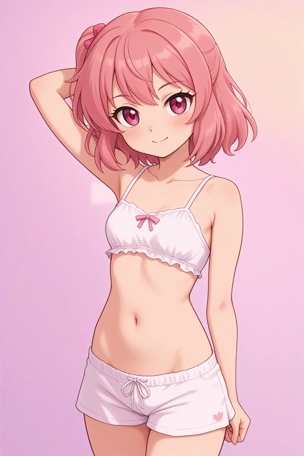 1girl in、As-、Underwear、Cute underwear、Striped、（Upper body portrait）、