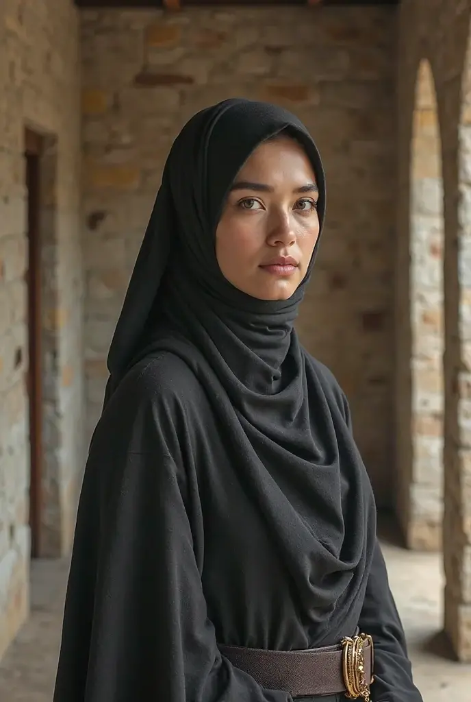 ((best quality)), ((masterpiece)), (detailed), hijab , big , sitting