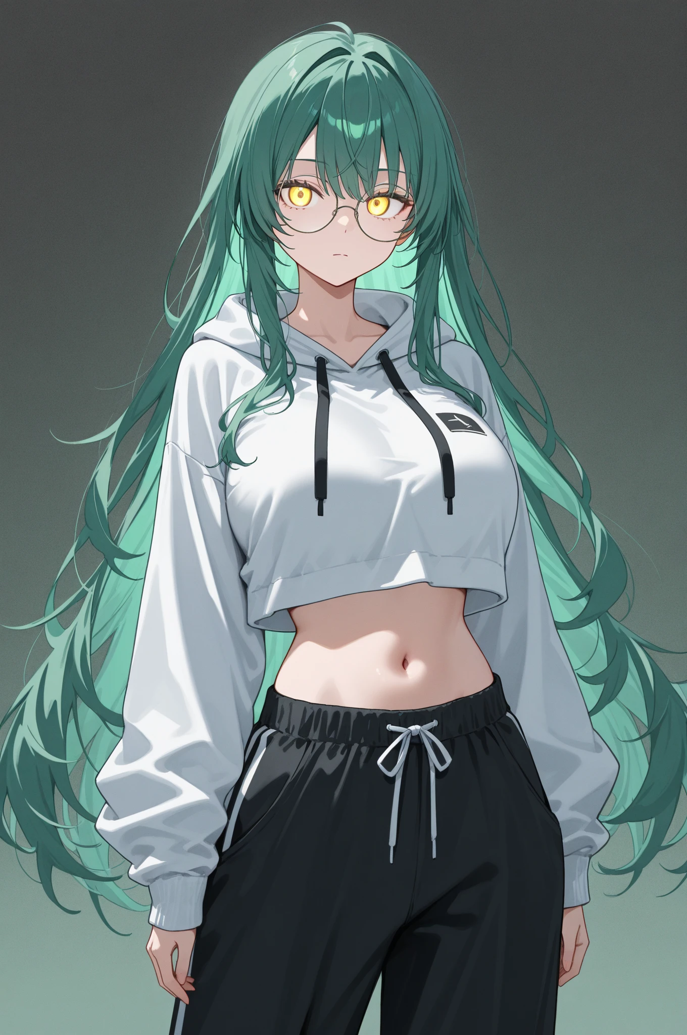 Young girl, long dark green hair, elf ears, blue eyes, robe, tshirt, Shorts, sad, scars, ripped clothes, Masterpiece, high quality