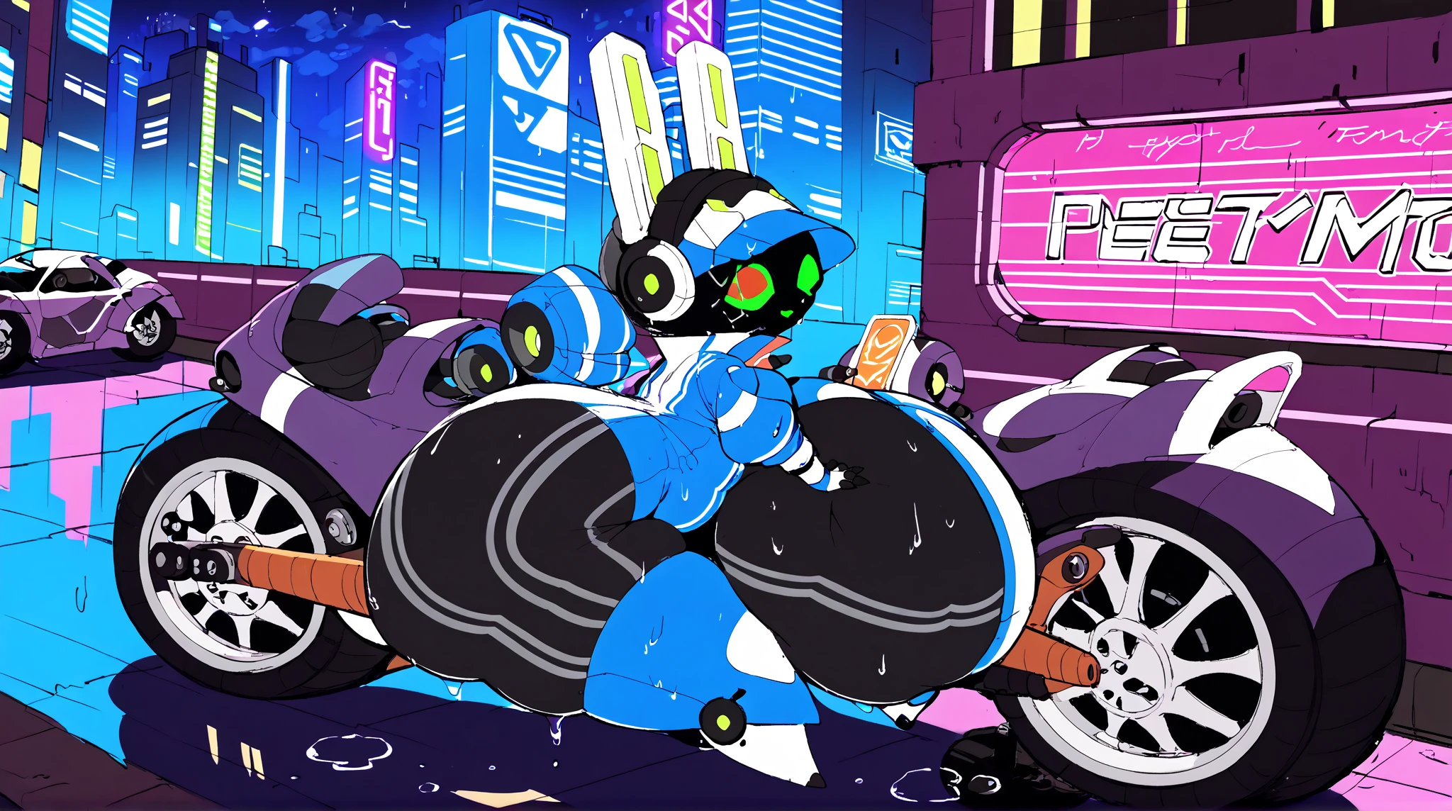 Beast Robot Restraint Sex Machine Insects lay eggs on nipples, chest, Pussy, asshole, Internal structure on monitor Brainwashing Meowscarada 