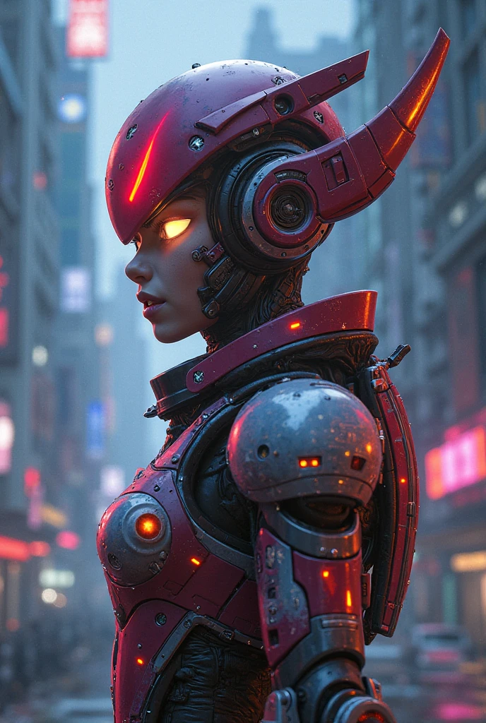 Post-apocalyptic robot insect girl