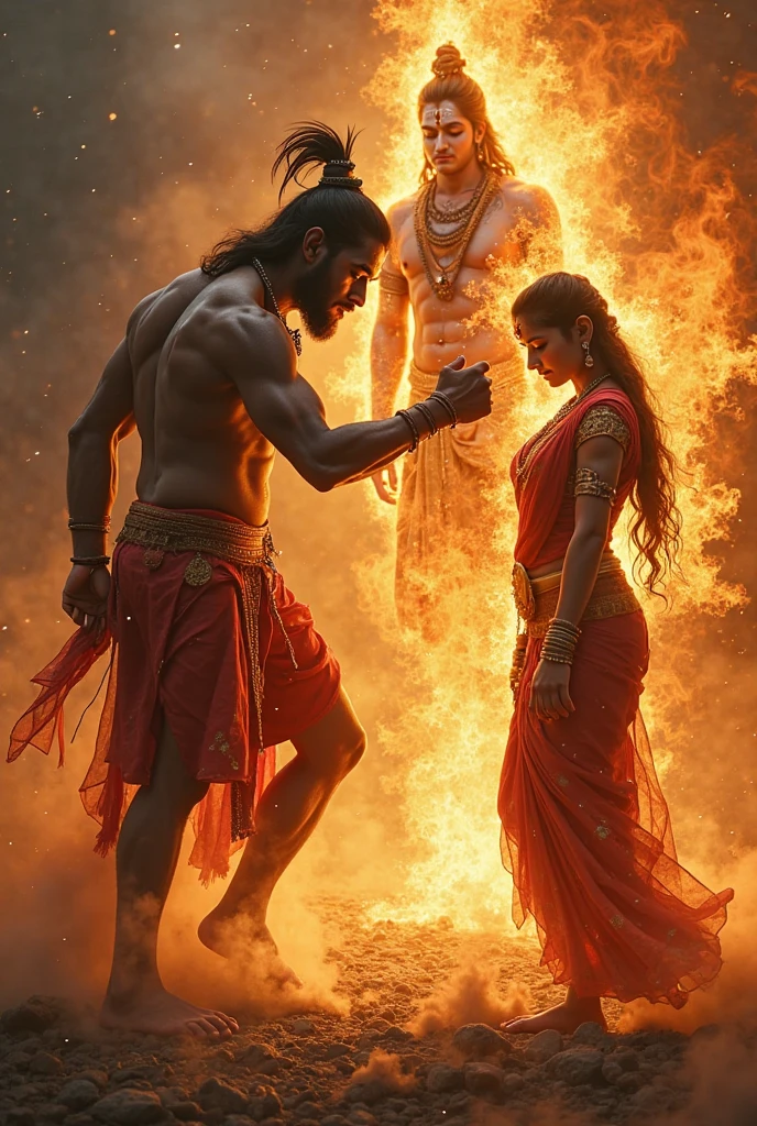 Gnisambhuta: Draupadi is said to have been born from fire. At her birth her elder brother Dhrishtadyumna also emerged from the fire