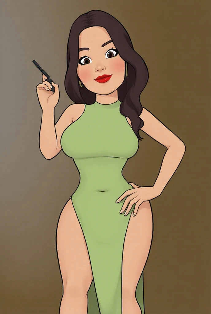 ((obra de arte,melhor qualidade)), absurdos, alvorecer_Total_Drama, Sozinho, sorridente, olhando para o espectador, tiro de vaqueiro, Film composition, dynamic pose