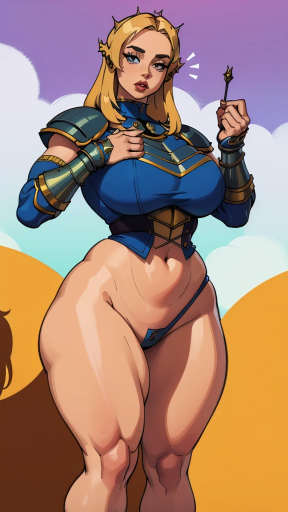 8k ((above view:1.3)), ((full body view))(large eyes:1.3), defined cheekbones, looking back, ((the pit style:1.4))((sleek dark tan bodysuit:1.6)) ((intricate lace details:1.6))detailed face:1.5), blue skin,(puffy lips:1.5) (blue skin:1.6), (bald woman:1.7), (skinhead) ((sexy pose)),((((Muscular:1.5)))), ((gigantic breasts:1.5)), )highly detailed, Volumetric lighting, baroque oil painting by Greg Rutkowski, Artgerm, WLOP, dynamic angle,((intricate neon lines on bodysuit:1.3)), majestic, digital photography, best shadow, light particles, art by artgerm and ruan jia and greg rutkowski, ((gold shoulder pads:1.6)), (masterpiece), sidelighting, intricate details, (((gold and tan color palette))), gold ass, tan legs, reflective metal material