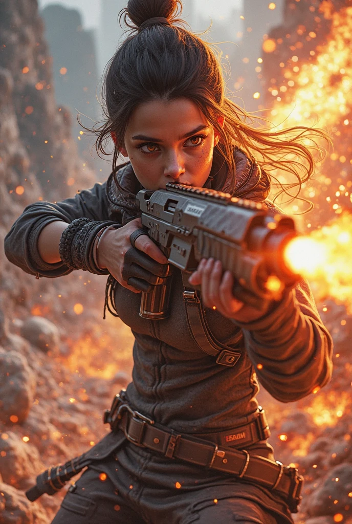Images of people in dangerous situations, Like a fire, uma enchente ou uma guerra.