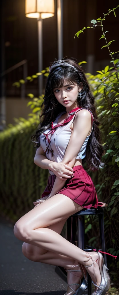 (masutepiece:1.2, 8K, top-quality), (Realistic, Photorealistic:1.37), ultra-detailliert, Looking at Viewer, Looking away, Full body, 1 girl, Japanese, High School Girl, light brown hair, (Long hair:1.4), (half up:1.7), skinny, Middle chest, Beautiful face, Beautiful detailed eyes, Beautiful ears, Beautiful body, Beautiful chest, beautiful thigh, Beautiful legs, (The navel is slightly visible:1.1), (Kawaii School Uniforms(Kawaii School Uniforms:1.5), White skin), high-heels, animal collar, Kneeling, Spread legs, bending forward, (Ahegao, Ashamed, Scared, Crying, full of sweat, Drooling, Tremble, Open your mouth wide, Make a loud voice), ((( Rope Bondage, (brown Rope), Shibari:1.6, Rope Mark, ((arms behind back:1.4), Breast Bondage:1.5, Arm shackles:1.5, Leg Bondage:1.5, crotch rope), Wet crotch:1.5, Gets wet underfoot, object insertion, pink vibrator, beautiful scenery of black beads), Park, (((mid night), Rain:1.8, rainy, Wet body)),