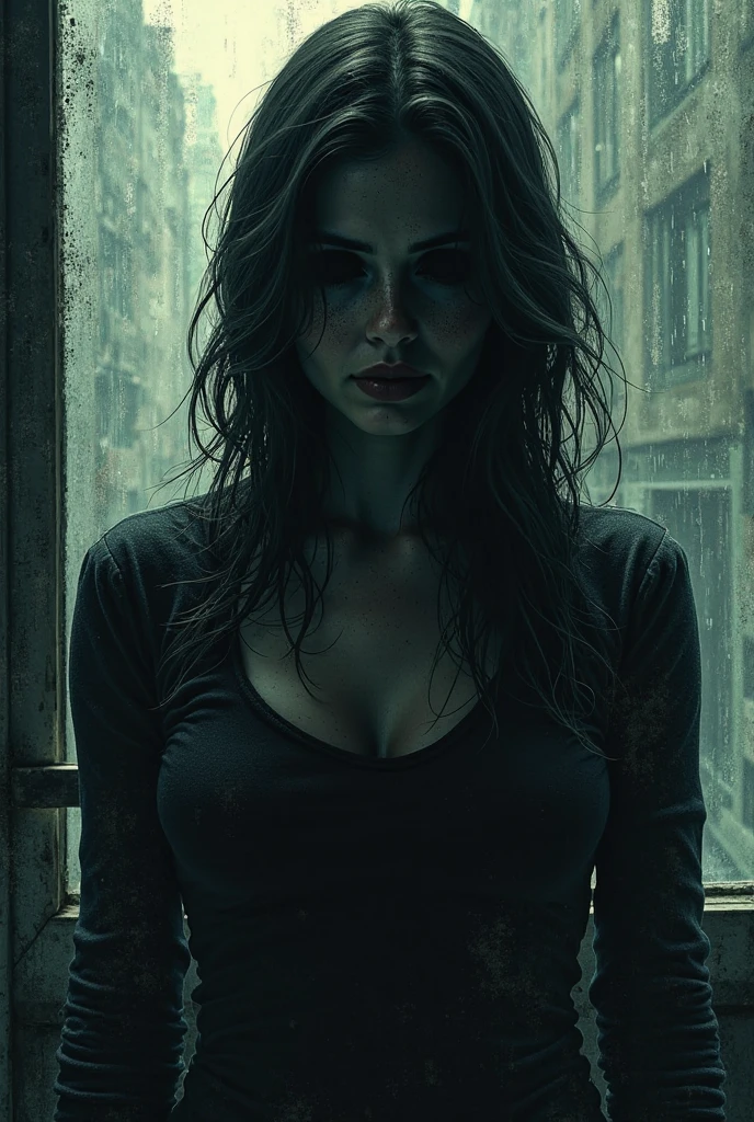 Style, (behind_front:1.4), ( Gal Gadot), (((beautiful face)))), (dirty:1.2) and (soaked:1.4) ,on a very dark and rainy gray night in dynamic front pose, long hair wet, sexy, black, (wet), (((dark mood)))), in Rooftop and Dark City as background, muscle, toxic, realistic epic, faded, low saturation, ultra realistic, (((spotlight at the top)))), cinematic, (dramatic edge light), fog and flower effects, 8k, high quality, grain film, Fujifilm XT3, (gray_scale:1.4)