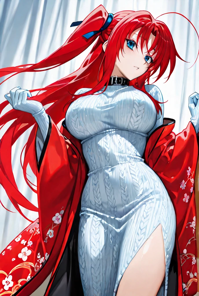 Rias gremory do anime DXD pelada de quatro com a buceta aberta