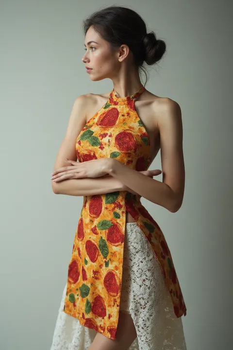 Ritratto del tema dell'IA：Cibo, moda e pizza