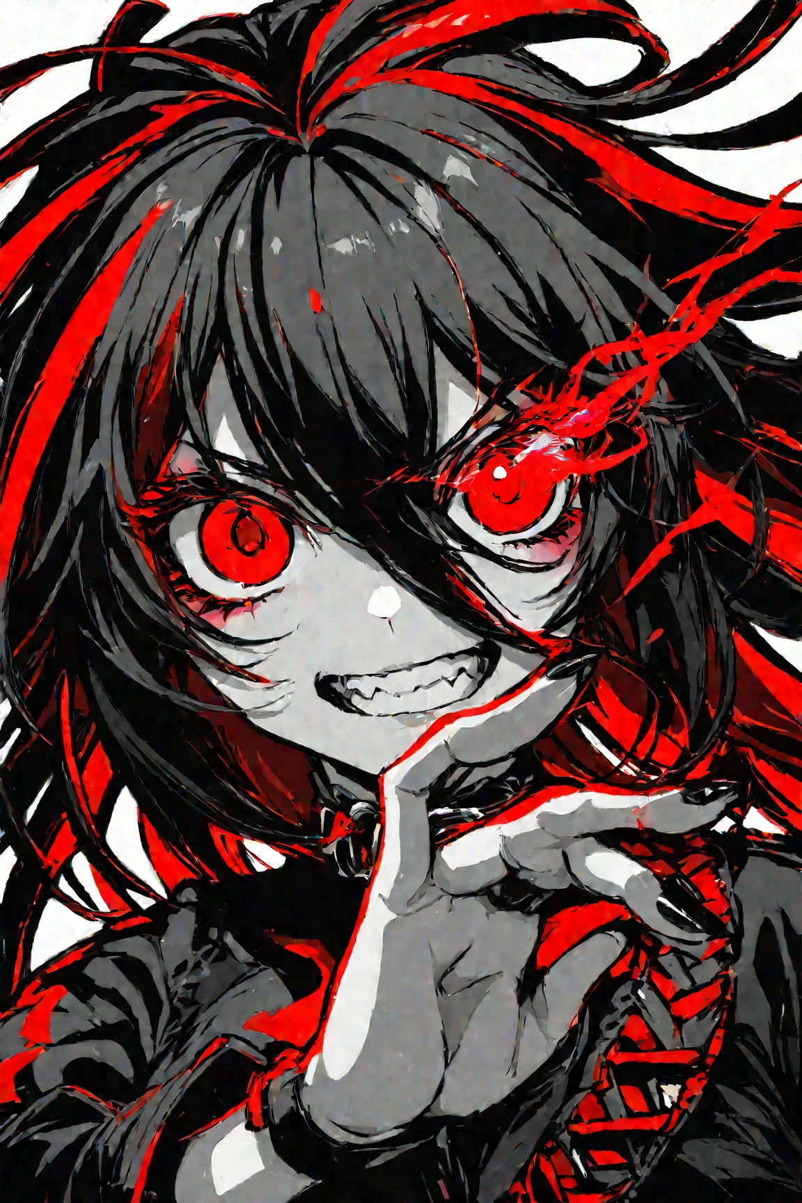 a closeup of a, big eyes, eyes, compound eyes, Unique students, Unusual pupils,Kaneki, Monochrome, Radioactive light, anime2018::1,  Red::1, Neon color::1,, Part 1.5, detaled face, ultra quality, Ultra Graphics,  Flowering 1.0, l vampire, depression, ultra realistis, Anime IRL,Anime boy, Dark Style, HDR, RTX, The body crumbles , Detailed Face,soft-lighting, makoto sinkai,Digital Painting,looking up at the camera",  8K, extra limbs,big dreamy eyes,blurry, Smooth soft skin, Cloned face, Symmetrical,neon liquid flowing from the eyes,anime art,photo, Face cracking  , .key: Red, blood from the eyes, Realistic, Realistic light, Realistic anime, realistic shadows, Liquid, dripping from wood,depressive, Clouds, Sakura, spider lily , A detailed eye, eyes focus, Lashes, fluffy lower eyelashes:1.5, pale face, Very red eyes, gloomy atmosphere, Scary picture, woods, mist, Neon red liquid flowing from the trees, Dark atmosphere, The body crumbles, braids, Sateen, blood on the ground, fire, eye closeup,The Better Generation, Ultra Generation, Generation 3000, 2048×2048., Face detailing, Detailing clothes, Symmetrical balance, Tokyo Ghoul, l vampire, Kaneki, Anime 2020, Water and sky, black hair,Detailed hair, Tokyo Ghoul, Kaneki, l vampire, Depressive art, depression, ennui, Sadness, cry, pain, Black smoke, Black Energy, Tentacles, Kagune, bloods, blood on the face, A sea of blood, fetters, barbed wire, fire, Wide-angle camera, lots of fine detail, spider lily, Sakura, Sweet, Scalopendra, Black background, Hole in the case, Dead Inside, Dead Art, lying on the grass, Manga style, comic style, Multiple frames, The body is destroyed, Manga page, Eyes are everywhere, Lots of eyes in the background, Drawing of Ishida sui, art of Ishida sui, in the style of Ishida sui, Two people, in full growth, depressive posture, Spider lily flowers grow from