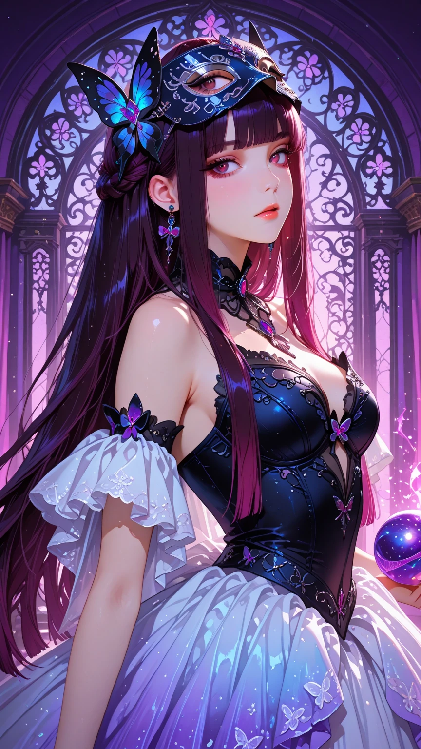 Selena Gomez en lingerie Motivo de mariposa、fondo magenta、colores vibrantes、((obra maestra)))、(((highest qualityr)))、((ultra-detallado))、(lenceria morada:1.4) ,(Un hiperrealista)、(very detailed illustration）、arte oficial、decadente、Belleza fresca、elegancia、splendid.、Belleza inigualable、Precioso vestido bebe Dolly 、jewely、Solo femenino、perfect angle、Perfectcomposition,(enchanted forest background big leaves carnivorous plants:1.4),(4 k detail fantasy), bragas naranja, Pantimedias rasgadas,,More detailed 8K.motor irreal:1.4,UHD,La mejor calidad:1.4, fotorrealista:1.4, textura de la piel:1.4, obra maestra:1.8,obra-prima, mejor calidad,objeto Objeto], (detailed face features:1.3),(manos detailed),