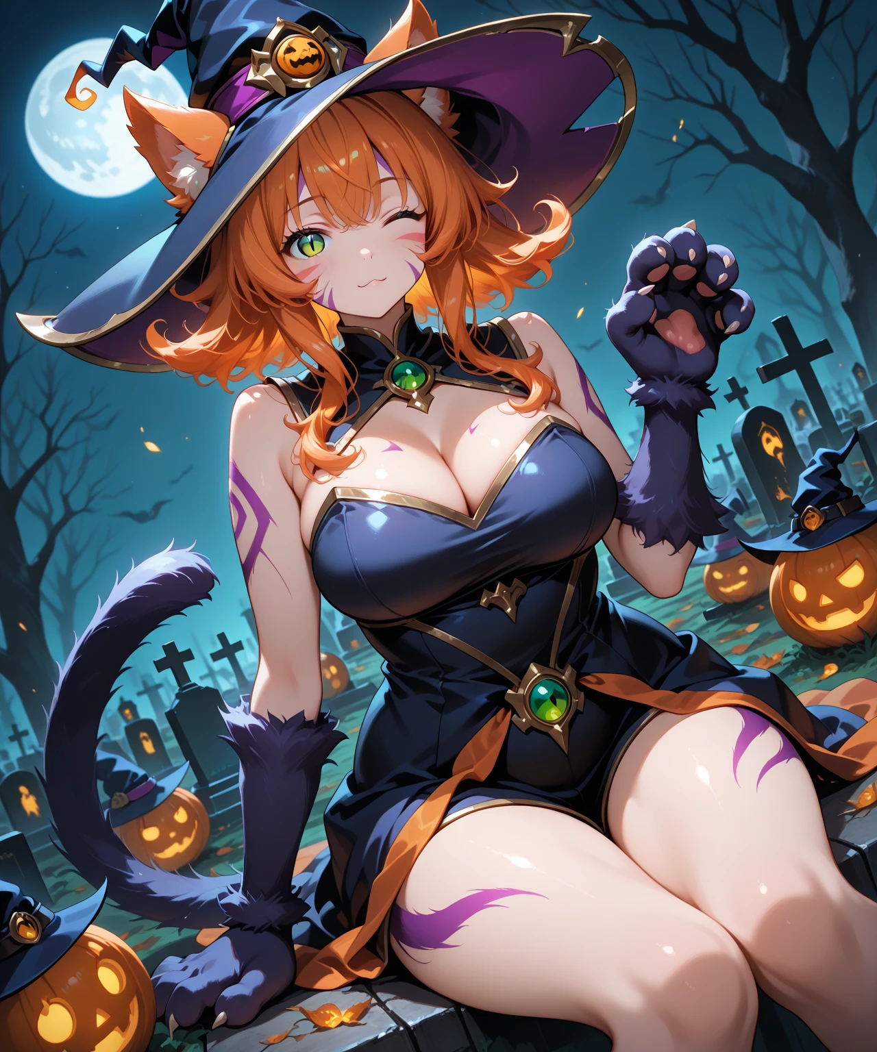 Anime girl in witch costume holding cat in front of fireworks, flirty anime witch casting magic, marisa kirisame, very detailed Artgerm, ArtGerm. Anime Illustration, marin kitagawa fanart, ! Dream ArtGerm, cat witch, Witch Girl, bright witch, Style ArtGerm, Trending on ArtStation pixiv, beautiful anime catgirl