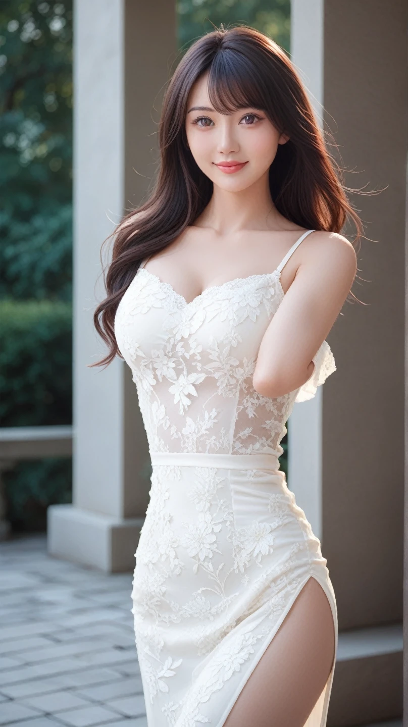 Fashion model 18 years old [[[[closeup cleavage]]]], [[[[boobgasm]]]], [[[[coll]]]], [[[[bshoulders]]]], perfect  eyes, Perfect iris，Perfect lips，perfect teeth，Perfect skin，Long face，Soft front light，hdr，Movie girl,wedding gown，（pastel colour：1.2）