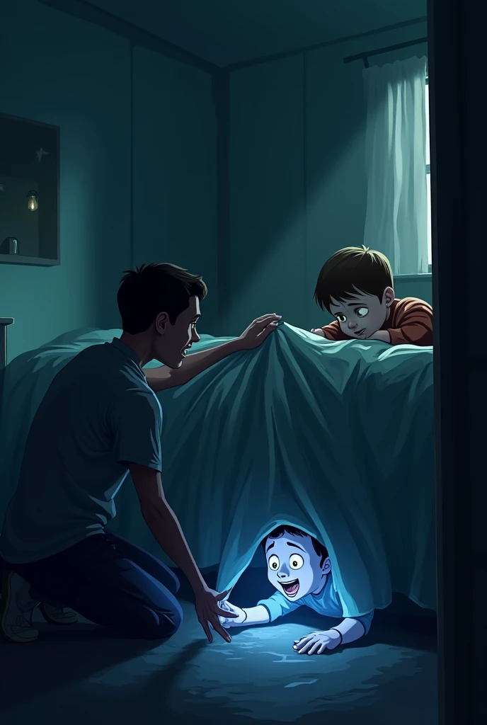 The young man who fell asleep was surprised because his father and mother were by his side