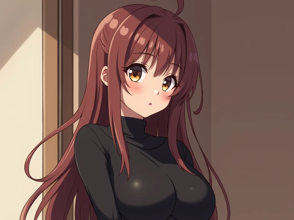 One girl, Sakura Futaba, Wear a long sleeve shirt、Looking at you happily on the street, masterpiece, up to date ,(((NSFW:1.3))), (Small breasts)