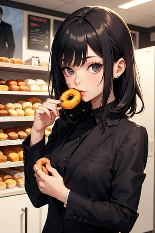 Make Junji Ito&#39;s Tomie eating a coxinha on Paulista Avenue 