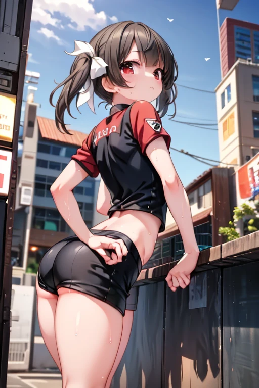 <lora:masamune_shirow_v0.5_065_v0.3_035:1>
1girl, race queen, cropped jacket, ass,, masterpiece, best quality, highly detailed
