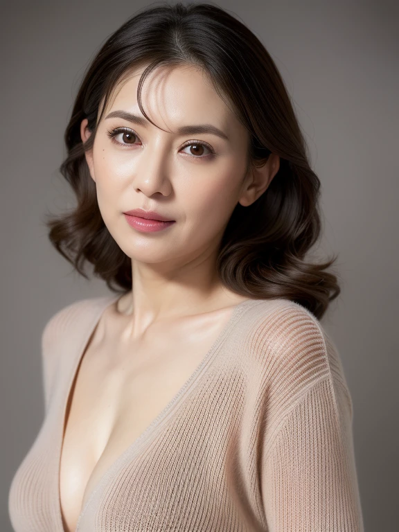 (In 8K, Highest quality, masterpiece:1.2), (Realistic, Photorealistic:1.37), Ultra-detailed, Natural light, , 1 person, 45-year-old woman, Black Hair, pendant, Trendy clothes、Less exposure, Highly detailed face and skin, Detailed eyes, Highly detailed face and skin、Take a full-body photo、color々A pose