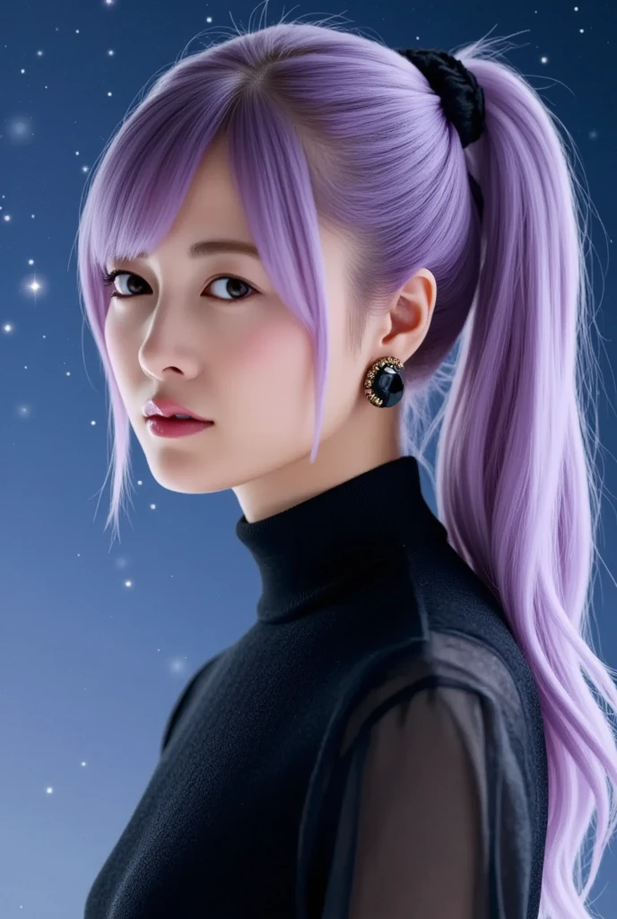 8k, top quality, masterpiece, realistic, super detail, photo, HDR, line photo, high resolution, absurdity, smooth light, official art, depth of field, (brightening light: 1.1), face closeup, slender and fine face, shy, beautiful detail eyes, 19 year old korean, cute, (highest quality real texture skin: 1.4), t-shirt, wind, ((best image quality, 8k, masterpiece: 1.3)), Upper Body (1.3), Colossal (5), (Realistic, Photorealistic): 1.37), (Sharp Focus: 1.2), Professional Lighting, Photon Mapping, Radiosity, Physically Based Rendering, (White Skin: 1.2), (Small: 1.2), (Middle Hair: 1.5), Portrait, Purple Eyes, (Silver Hair: 1.1), Bangs, (Simple Background: 1.4), Solo, Upper Body, Real, (Masterpiece: 1.4), (Best Quality: 1.4), (Glossy Skin), Fashion Girl, Makeup, Smile (Skinny, Mouth Closed, Shy: 1.3), Big , ( Women: 1.6), (Beauty Face: 1.9), (Detailed Face: 1.6), (Detail Bright Eyes: 1.5), (Eyelashes: 1.4), (Smile: 1.6), (Detailed Hair), (), (Big :1.5),( Style:1.4), (Waist Width:1.6), (Women and Muscles:1.5)、(Realistic Human Skin:1.6), (Detailed Eyes)(Detailed  Features)((1 Woman))