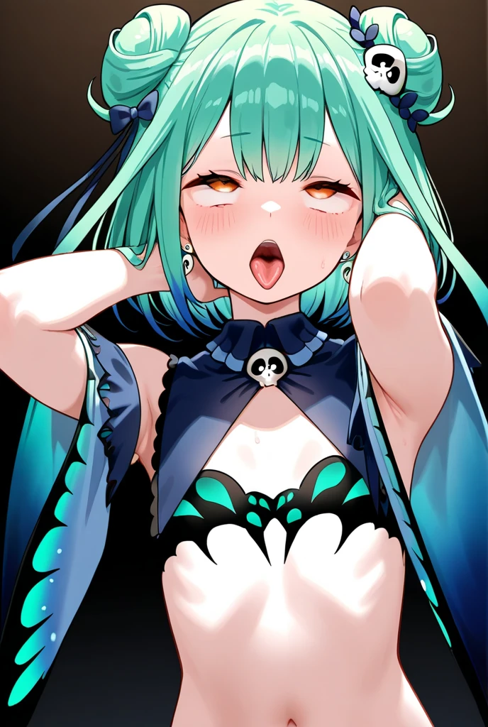 NSFW,((1man with 1woman,Having sex)), Cowgirl,Riding on top of a naked man,vaginal,SEX,(supright straddl),hug,from side,Kissing,long tongue,bared chest,(figura: Uruha Rushia), Tiny_Chest, (masutepiece:1.2), 1girl in, Best Quality, Shiny skin, ultra detailultra high resolution, Cute,nighttime scene,butterflys, Looking at Viewer, highly detailed wallpaper, portrait closeup, With butterflies