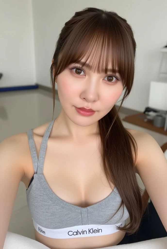 there is a woman that is sitting down with a cell phone, Yoshitomo Nara, young cute wan asian face 20 years old