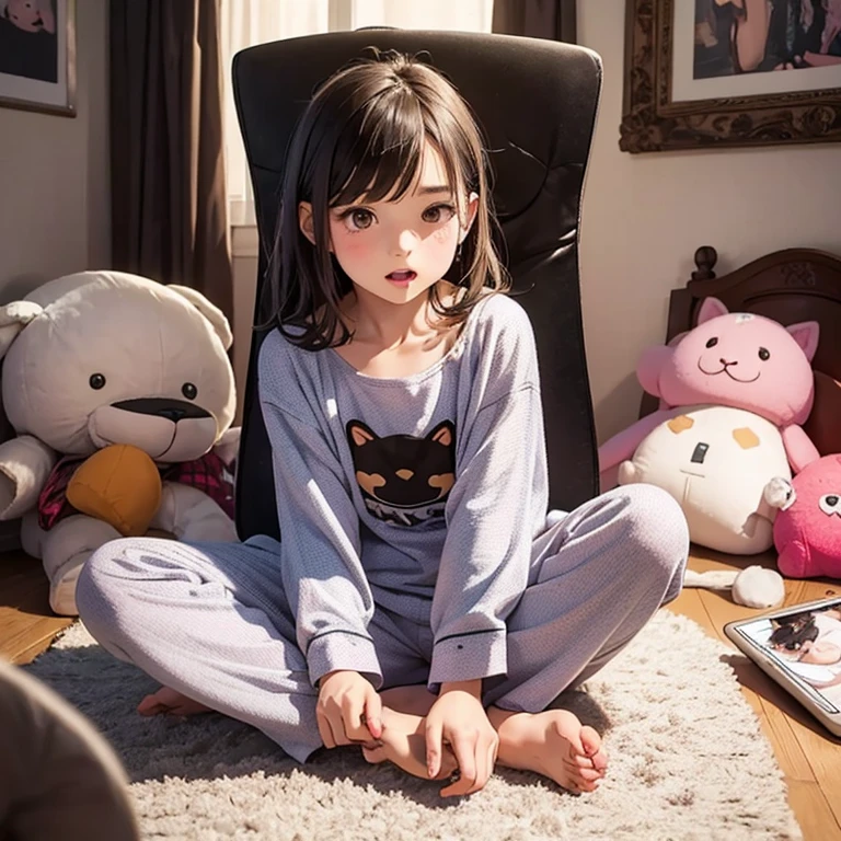 Xiao Wu opened her legs and looked up shyly