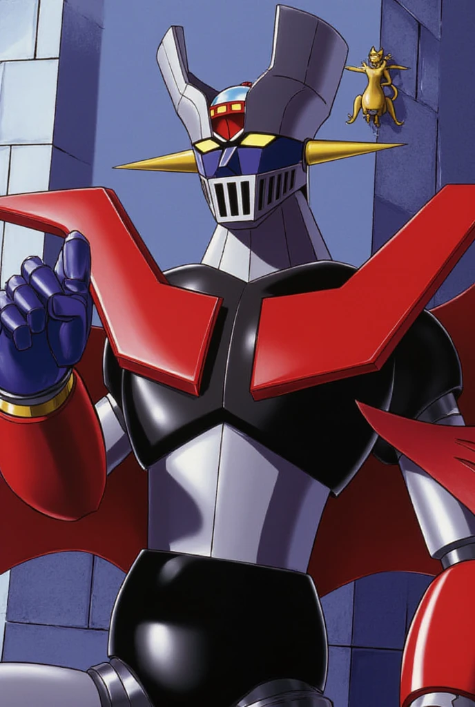 (masterpiece, best quality), high resolution, (8k resolution), (ultra detailed), mazinger z robot destroying burgos city