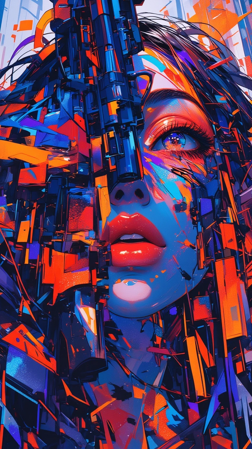 Highly detailed, High Quality, Masterpiece, beautiful,  <lora:FallenMJStyle:1>, Glitching, glitch, <lora:Pos_Glitching:0.9>