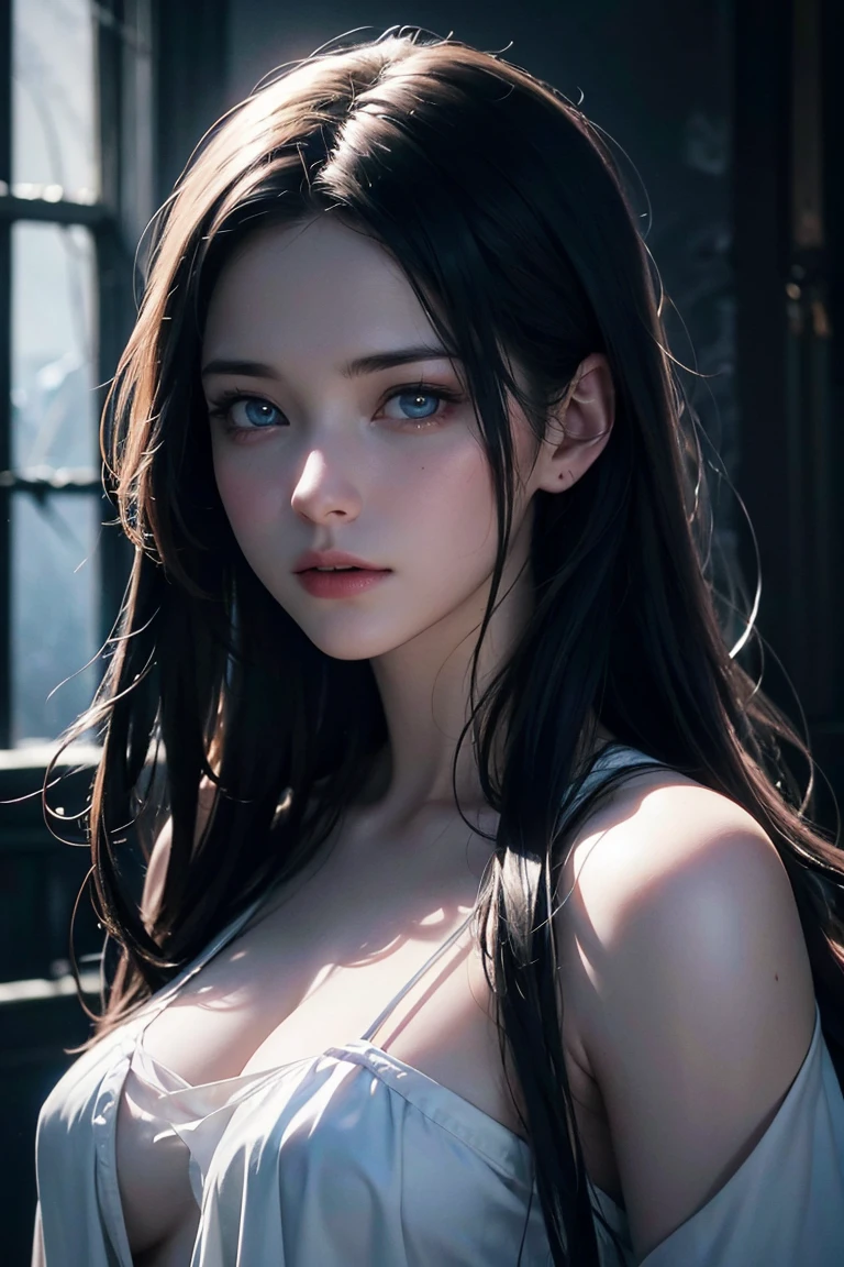 orange long hair,Nice face,choker necklace,Heterochromatic pupil,Gini Coefficient,fully body photo,Big-breasted girl,Cardigan shirt