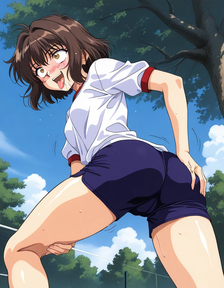 (Realistic, photo Realistic:1.2), ((Highest quality)), Shift the center of gravity backwards, Quite embarrassing, you_Kumiko_Euphonium Sound, brown_hair, short_hair, brown_eye, blush, Seraphim, 前hair, Bloomers, Gym suit, Sports boots, (Sit on the ground:1.4), Place your heels on the ground, (Spread your legs:1.2), Squat with your knees raised, Put your butt on the ground, Black Penny Loafers, Beautiful facial details, Real human skin, Gentle expression, Front view, angle From below, Realistic, photoRealistic, Crouching in the schoolyard, whole body, (Looking at the audience:1.2), from before, From below, (Perfect hands, Perfect Anatomy), (Realistic, photo Realistic:1.2), ((Highest quality)), Shift the center of gravity backwards, Quite embarrassing, you_Kumiko_Euphonium Sound, brown_hair, short_hair, brown_eye, blush, Seraphim, 前hair, Bloomers, Gym suit, Sports boots, (Sit on the ground:1.4), Place your heels on the ground, (Spread your legs:1.2), Squat with your knees raised, Put your butt on the ground, Black Penny Loafers, Beautiful facial details, Real human skin, Gentle expression, Front view, angle From below, Realistic, photoRealistic, Crouching in the schoolyard, whole body, (Looking at the audience:1.2), from before, From below, (Perfect hands, Perfect Anatomy),