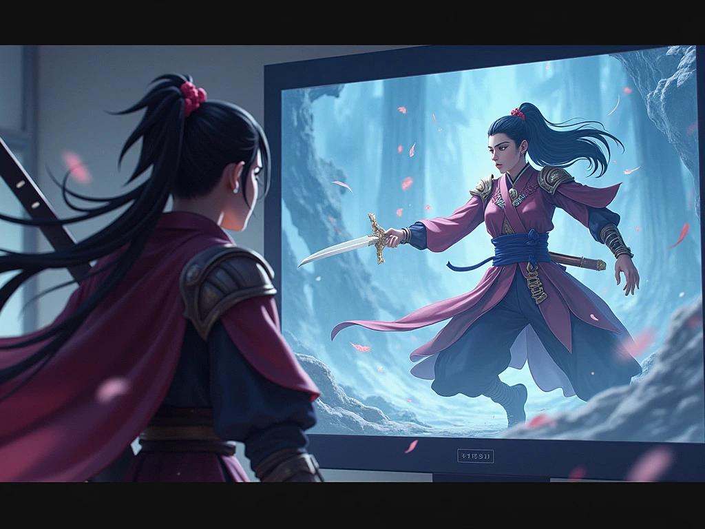 Comic storyboard:2, girl,combat scene,plethora of colors,ancientry,fanciful,Raiden Shogun,ultraclear,the detail