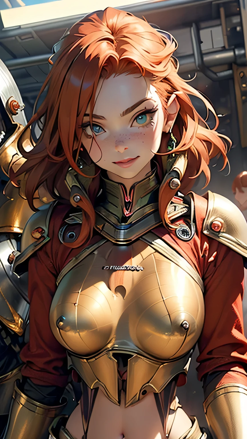 ((a fox girl)), (nsfw:1.2), open, (red hair:1.2), fox ears, exposed shoulder, exposed cool chest, open clothes, hand-made clothes, torn, exposed chest tip, (highly detailed CG Unity 8k wallpaper), (work- prime), (Best Quality), (Super Detailed), (Best Illustration), (Best Shadow), (Realistic), (PureErosFace_V1:0.5), Lens Flare , (Depth of Field), (Natural Light), Ultra High Resolution , (eye detail), charming smile, (brunette), (((transparent sweater))), (bare chest), 21 years old, - --auto --s2