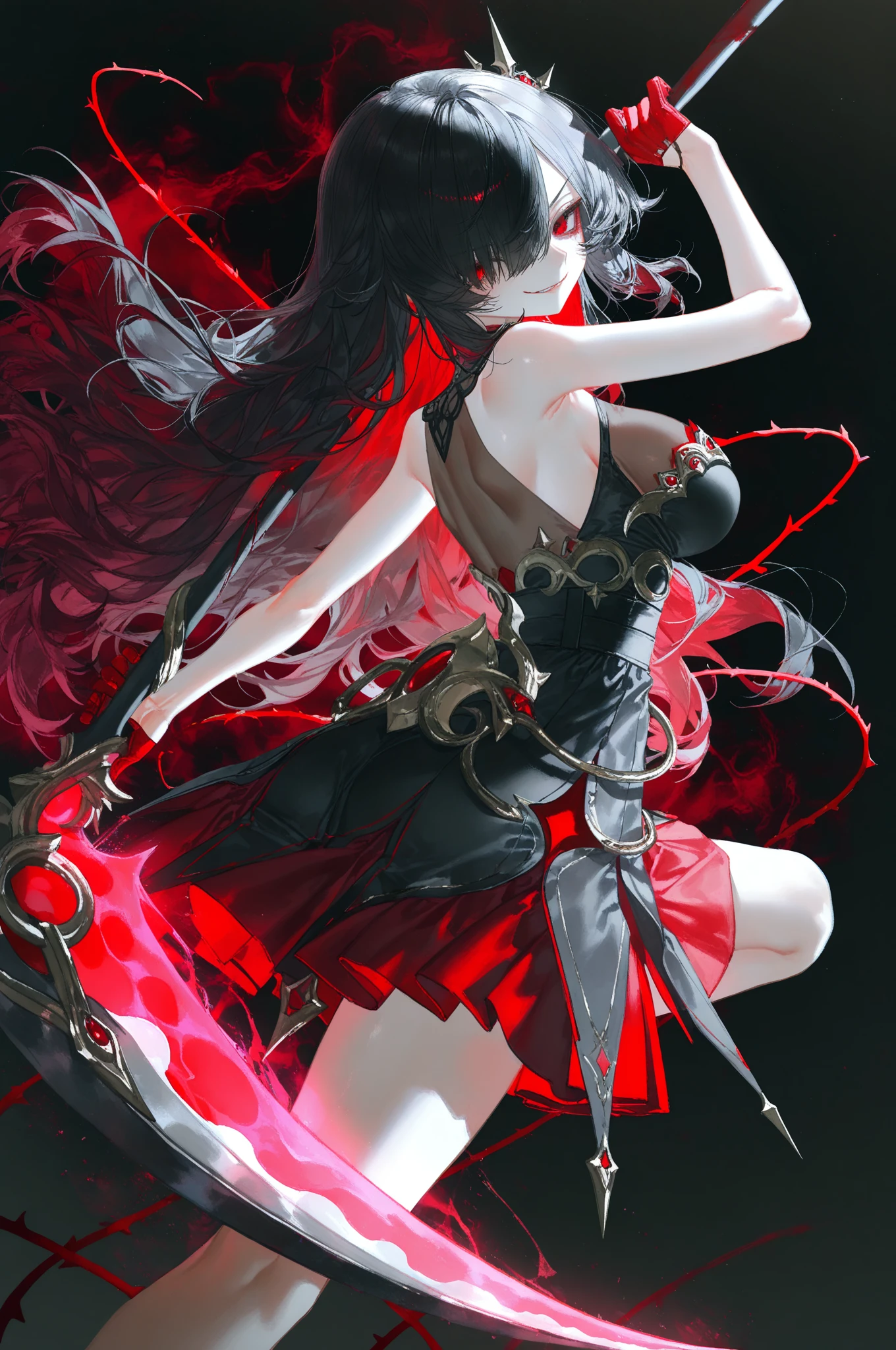 1 menina, succubus, cabelo chanel, cabelo vermelho, ruiva, lingerie preto e vermelho, Castlevania, 30 anos, espartilho , vestido cropped, aparecendo o corpo, very sharp image, 8k, beautiful face, Corpo bonito, roupas muito bonitas, sedutor