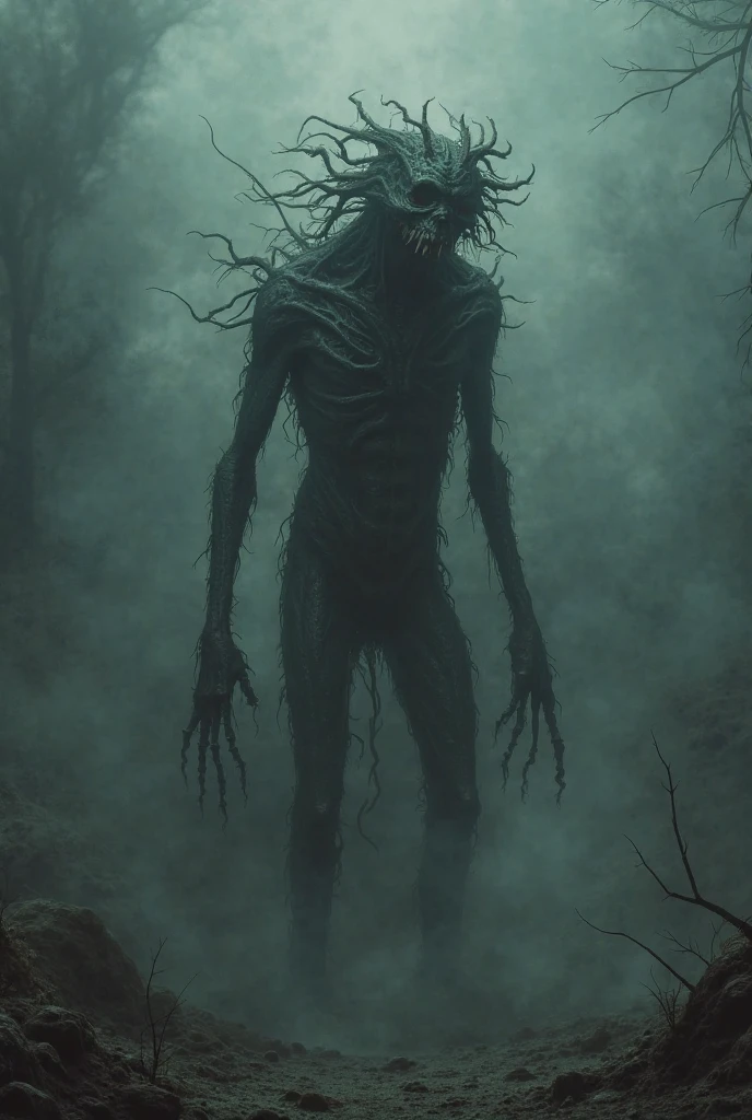 Creepy、Dim background、Japanese Yokai、Human form、