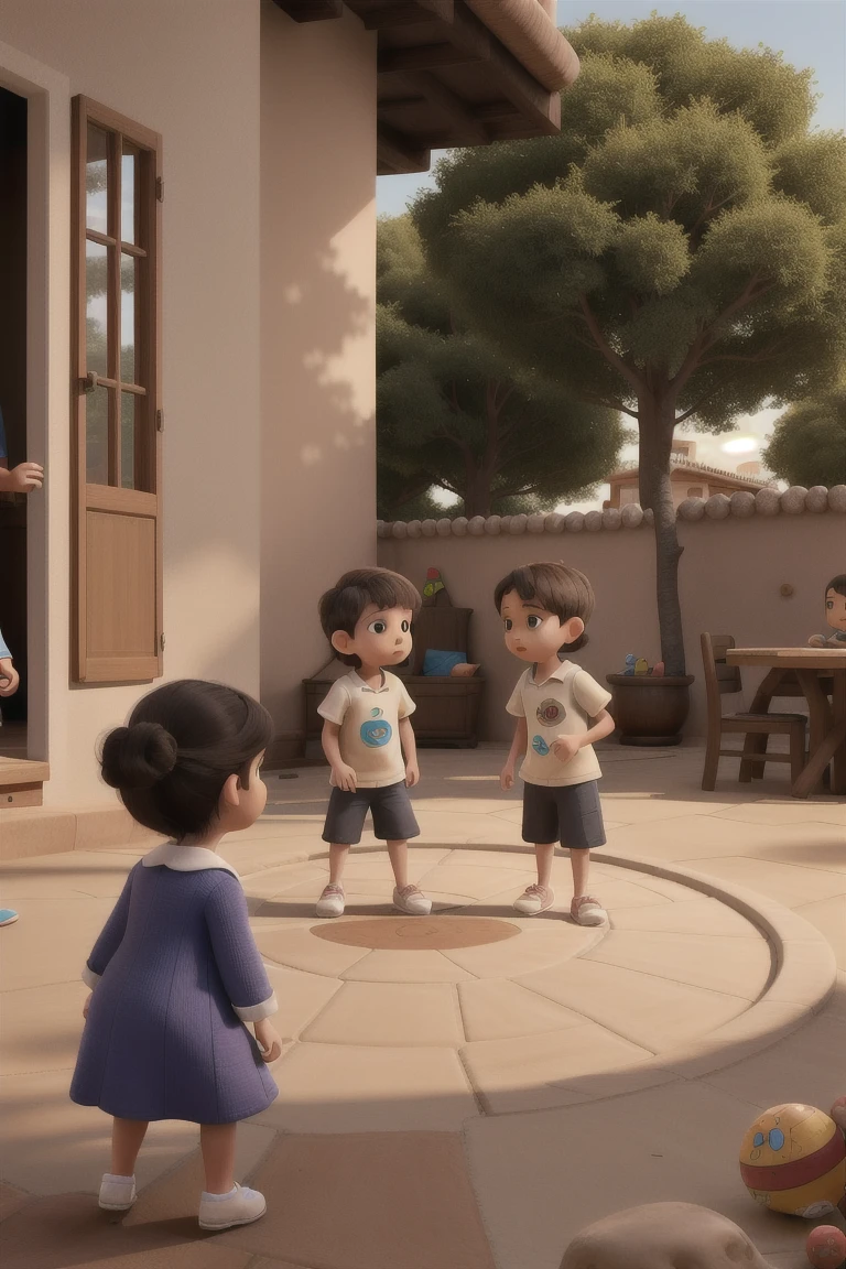 (Pixar 1.23 style) 1 boy ((upper body front, bust shot)), solo, cute ???, brunette, pretty tracksuit, boy, korean child, playground, ((masterpiece, highest quality)), (composite lighting)