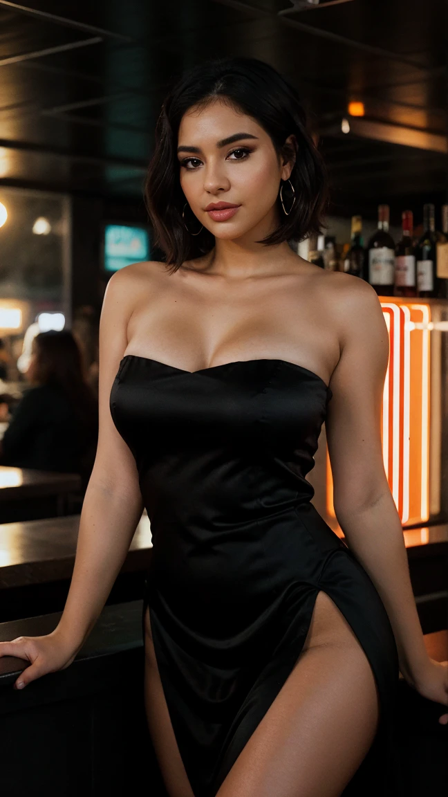 nsfw, (8K, RAW photo, highest quality, masterpiece:1.2、RAW photo)、portrait, High resolution RAW color photos, professional photos、super resolution, (reality, real photos:1.3), A cute 30 year old gal、Angle from a long distance、super detailed pussy, very detailed and beautiful, very detailed, amazing details、(cute beautiful woman with perfect body:1.4)、slim big breasts:1.2、full body image, amazing details、cute beautiful woman with perfect body:1.4、slim big breasts:1.2、shiny skin、glossy lips、High-definition face and skin texture、fine eyes、double eyelid、very detailed、(Grey colored hair、long hair、 Curly Hair), ((((ample breasts:1.1))))、((My skin is shiny:1.3))、(High definition breasts、happy expression)、(necklace)、(((Red sexy dress)))、(Hostess:1.2)、(Stand Sexy)、(((Cabaret Club)))、((Mysterious Landscape:1.2))