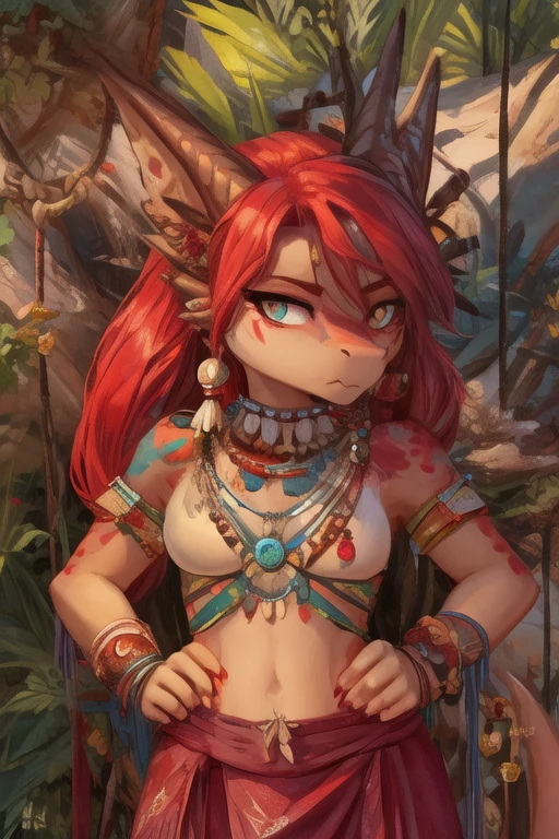 girl,teen, red hair, ancient native indian warrior, warrior gear, weapon hand, facepaint, bodypaint, accesories, exposed breasts, small breasts, naked breasts, topless, vibrant appearance, creative behavior, imaginative, sensual, spontaneous, highest quality, skin texture, intricate details, (cinematic lighting), RAW photo, 8k