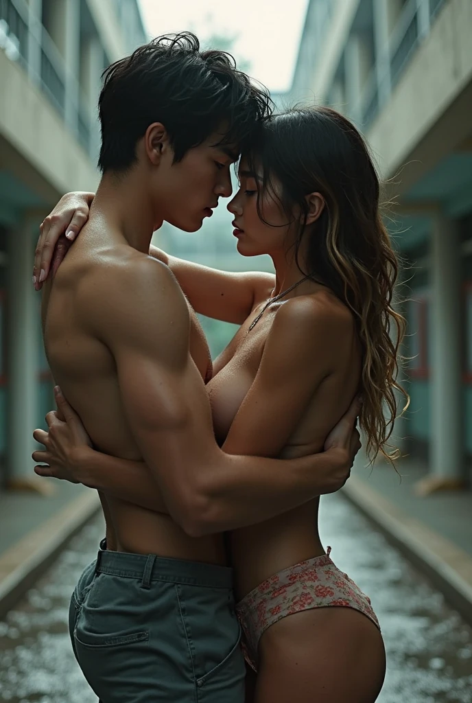 beautiful indonesian、premium、超High resolution、photo and gross、(Genuine leather texture:1.3)、big and full breasts、colossal 、by the wavy red、Perfect face、professional artwork、((perfect female body))、Beautiful expression、Beautiful face、seductive look、beautiful eyesthighs thighs thighs、Full body esbian、(Random sexy poses:1.3)、(immersive atmosphere、chiaroscuro:1.5、illuminated light:1.2、luminous lighting) 、(red blush:0.5)、realisitic:1.3、long shot、Professional artistic training.、(the girl is playing outside with the boys they are protecting the girls、girls riding boys、I can see the whole man:1.2)、the girl is naked、the girl is naked、(show off girls&#39; butts to the boys、stick your buttocks up、Stick your big butt out towards the viewer.:2.3)、Adult Videography、(Sex between girls and boys:2.3)、(ejaculation on the body.、Mass ejaculation:1.2)、(scared expression、Flushed face、Cara AHE、of the guys、cum on:1.4)
