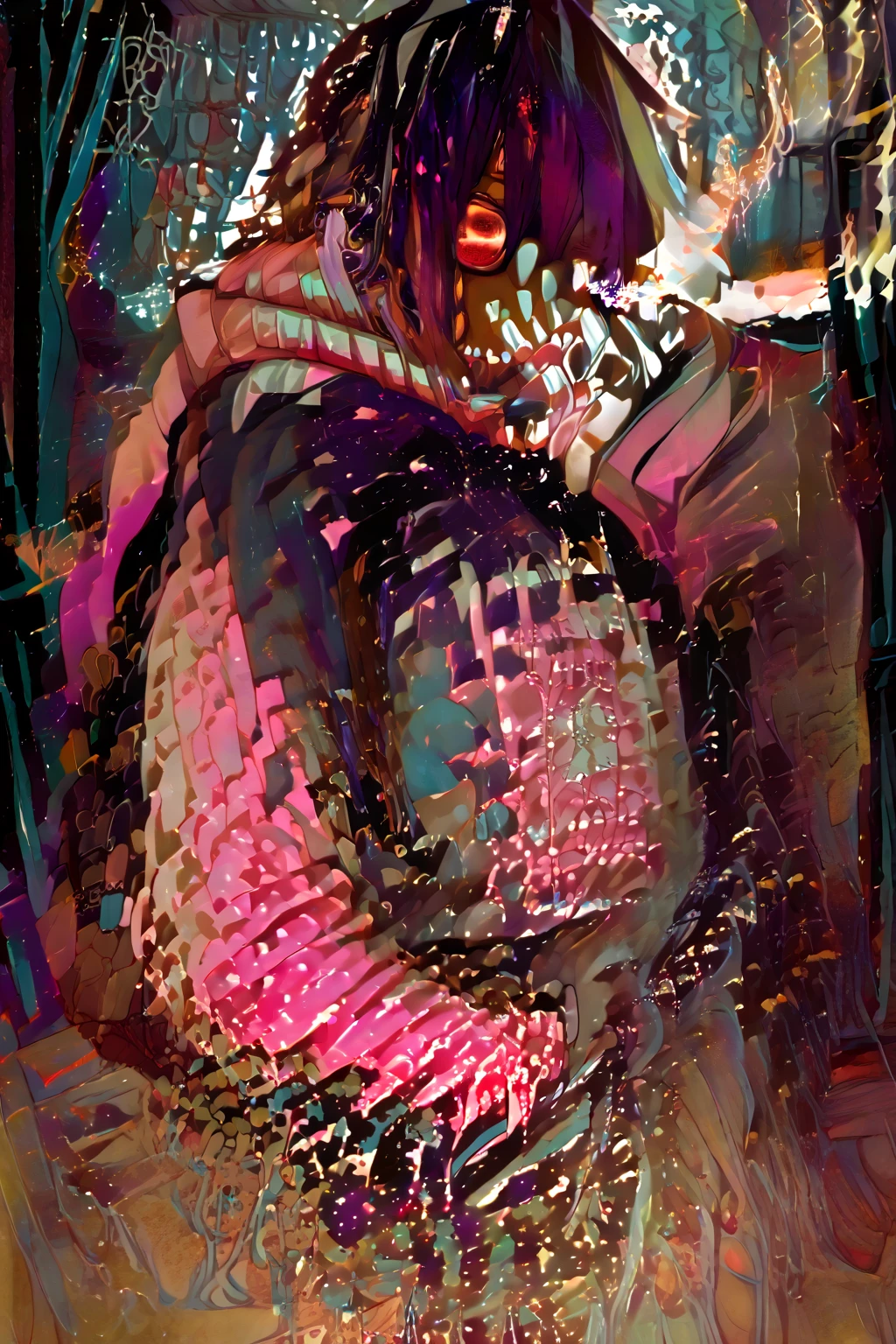 (masterpiece), best quality, (warm color:1.2), (warm lighting:1.2), full body, expressive eyes, beautiful elegant face, drunk expression, {{SakurajimaMai:1.2}}, ((Sakurajima Mai)), black hair, bangs, blue eyes, hairclips, bunny hairclip, playboy bunny ears, 1 girl, looking at viewer, (in bedroom), (warm skin tone), (solo, blushing), (embarrassed expression), (sensual pose), (nude), (huge round breasts:1.2), (small perky nipples), (muscular shoulders:1.2), (muscular arms:1.2), (hourglass figure:0.8), (narrow waist:0.6), (fit body:0.9), (defined navel:0.6), (excessive cum all over body), (excessive cum all over body:1.0), (excessive cum on her breasts:1.0), (cum on her face:1.8), long thick strands of cum