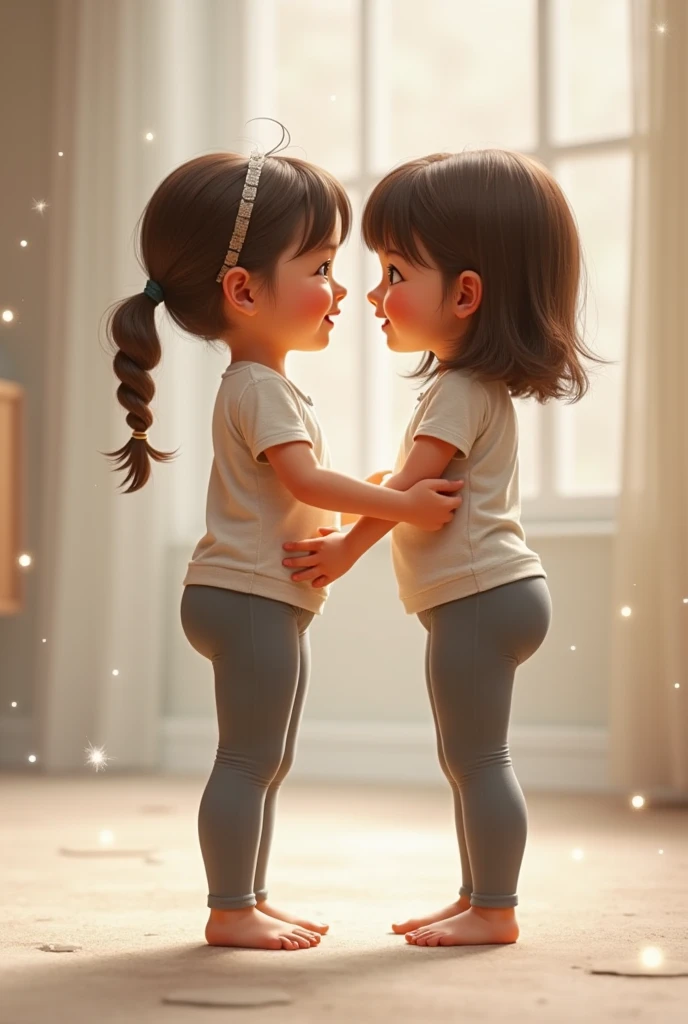 2girls, diaper, ass, kindergarden, ass showing, spank, black girl,