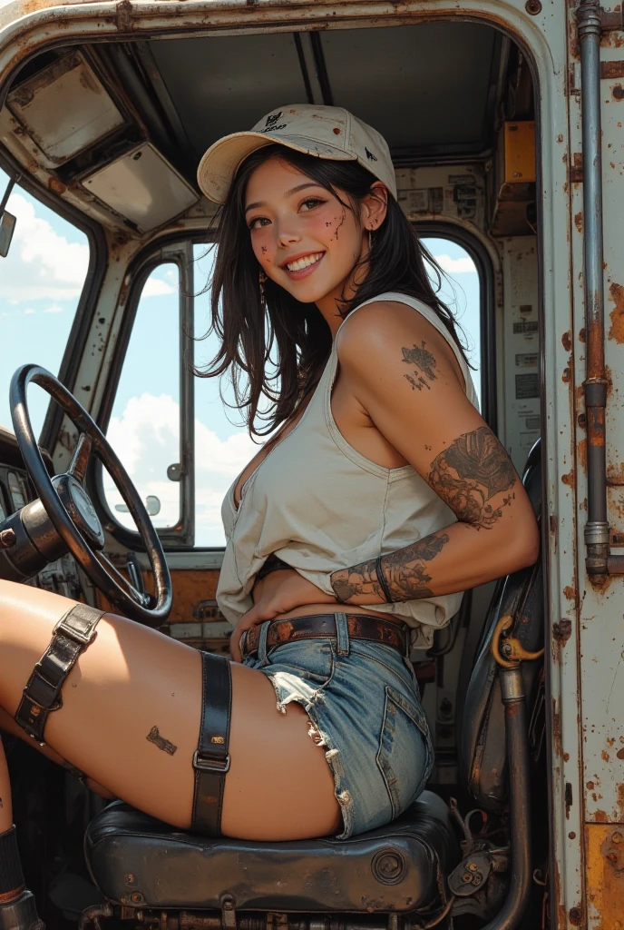 DEN_princessisi_OF,
(posing in a tractors cockpit, driving a tractor, country living, country, farming, driving a tractor in a field:1.2),
bokeh, f1.4, 40mm, photorealistic, raw, 8k, textured skin, skin pores, intricate details <lora:epi_noiseoffset2:1>, epiCRealism <lora:ClothingAdjuster3:-1>