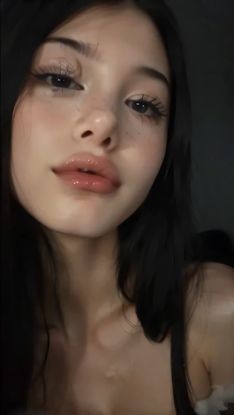 um close up de uma mulher com cabelos longos e uma manicure rosa, 18 anos, hand on her chin, hand on cheek, close up tiro de meio corpo, 2 3 anos, ligeiramente vermelho, cerca de 20 yo, 1 8 I, 2 2 anos, ligeiramente colorido, 1 6 anos, Kaitlyn Michelle Siragusa, foto de perfil